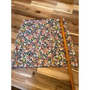 Loft multicolored floral mini‎ skirt size 10